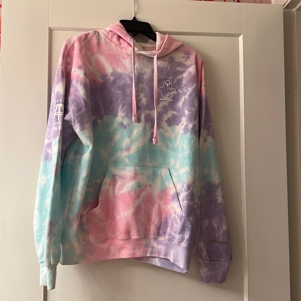 Chicks in the office Barstool tie dye hoodie